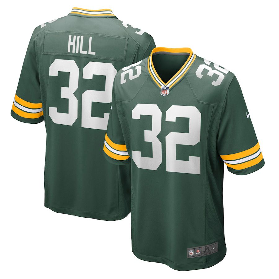 Men Green Bay Packers 32 Kylin Hill Nike Green Game NFL Jersey